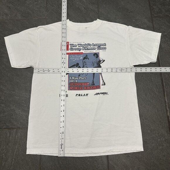 Vintage Bally Total Fitness T Shirt Men's Large Guiness World Record 1999 - Picture 3 of 5